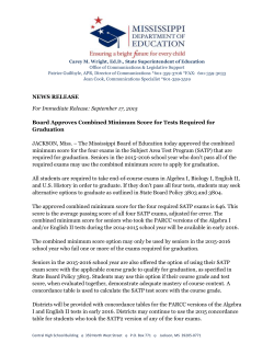 Carey M. Wright, Ed.D., State Superintendent of Education Office of