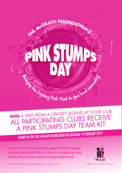 all participating clubs receive a pink stumps day team kit