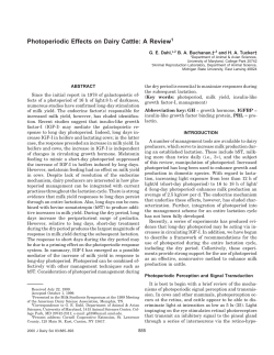 Photoperiodic Effects on Dairy Cattle: A Review
