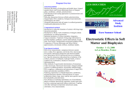 Soft Matter comprises areas of research on materials that are not