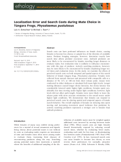 Localization Error and Search Costs during Mate Choice in