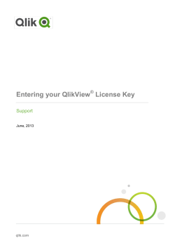 Entering your QlikView License Key
