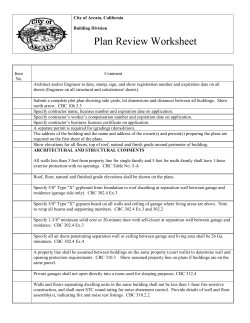 Plan Review Worksheet