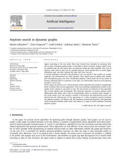 Anytime search in dynamic graphs