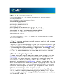 Q: What are the password requirements