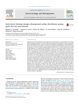 Early forest thinning changes aboveground carbon distribution