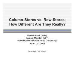 Column-Stores vs. Row-Stores: How Different Are