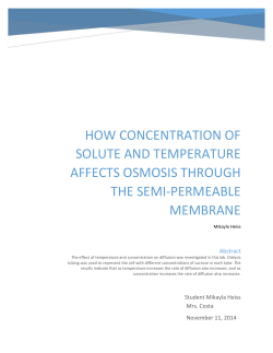 How concentration of solute and temperature affects
