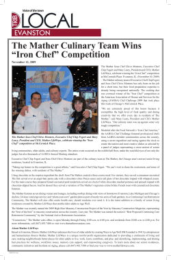 The Mather Culinary Team Wins &ldquo;Iron Chef