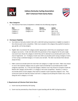 Indiana Kentucky Cycling Association 2017 Criterium Point Series
