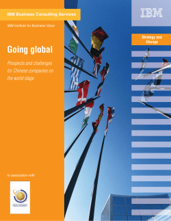 Going global: Prospects and challenges for Chinese companies