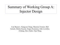 Summary of Working Group A: Injector Design