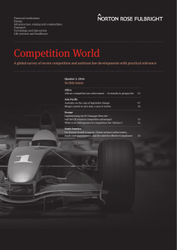 Competition World | Quarter 1: 2016