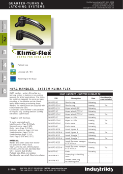 hvac handles - system klima-flex quarter-turns