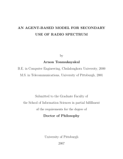 An Agent-Based Model for Secondary Use of Radio Spectrum