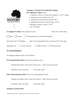 2017 CIT Application - Schoolhouse of Wonder