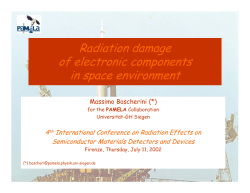 Radiation damage of electronic components in space - HEP