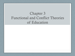 Chapter 3 Functional and Conflict Theories of Education