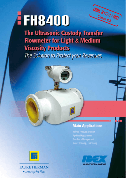 The Ultrasonic Custody Transfer Flowmeter for Light