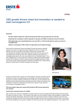 CEE growth drivers intact but innovation is needed to start