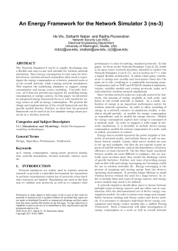 An Energy Framework for the Network Simulator 3 (ns-3)