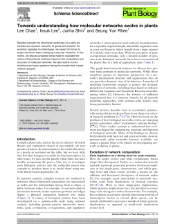 Towards understanding how molecular networks evolve in plants