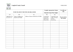 Group Water Scheme Completion form
