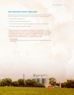 how producers market their crops - Farm Credit Services of America