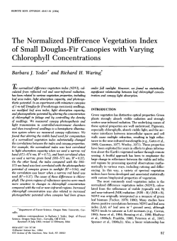 The Normalized Difference Vegetation Index of Small Douglas