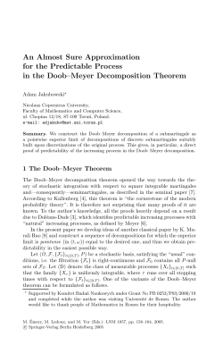 An Almost Sure Approximation for the Predictable Process in the