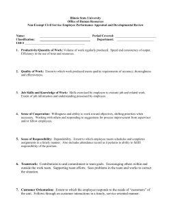 6. Teamwork: Contributions to and commitment to team goals