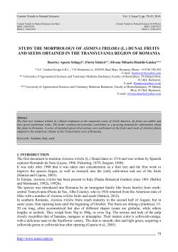 study the morphology of asimina triloba (l.) dunal fruits and seeds