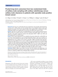 Pooled longterm outcomes from two randomized trials of axillary