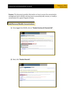 Concentration management in oscar