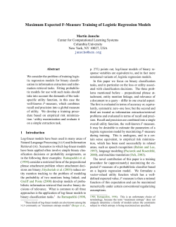 Maximum Expected F-Measure Training of