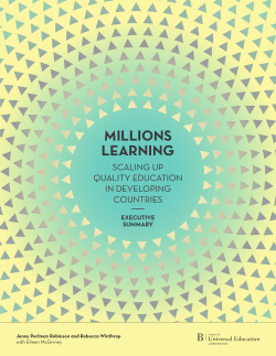 millions learning - Brookings Institution