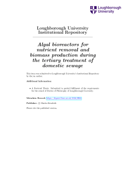 Algal bioreactors for nutrient removal and biomass production