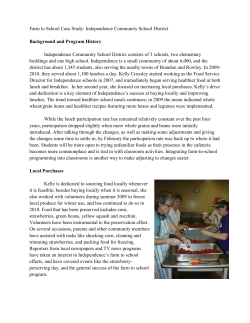 Farm to School Case Studies - University of Northern Iowa