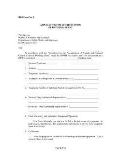 BRS Form No. 2 APPLICATION FOR ACCREDITATION OF