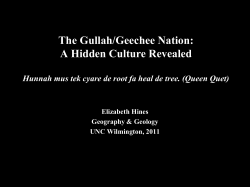 Gullah/Geechee - People Server at UNCW