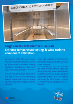 Factsheet - `Large climatic test chamber OWI
