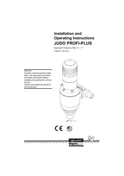 judo profi-plus - JUDO Wasseraufbereitung GmbH