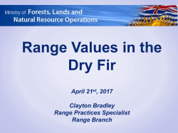 Range Values in the Dry Fir