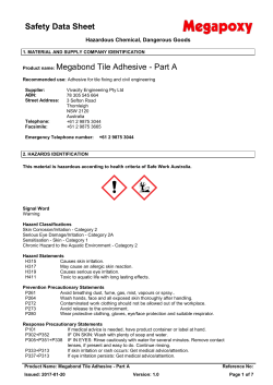 Safety Data Sheet Product name: Megabond Tile Adhesive