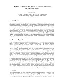 A Hybrid Metaheuristic Based on Heuristic Problem Instance