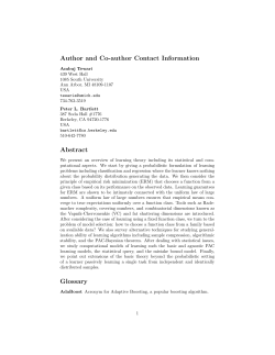 Learning theory - Statistics