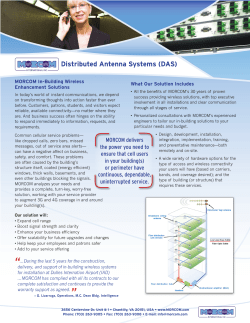 Distributed Antenna Systems (DAS) In Building Wireless