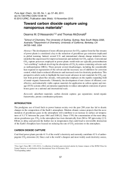 Toward carbon dioxide capture using nanoporous materials*