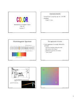 Announcements Electromagnetic Spectrum