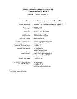 PARITY ELECTRONIC BIDDING INFORMATION FOR FROST BANK